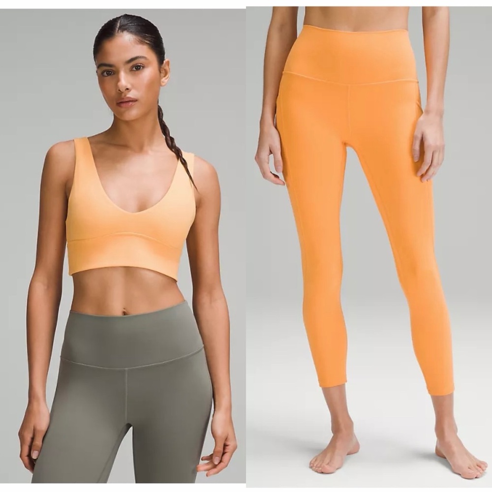 lululemon athletica Mango Dream Align v-neck Sports Bra and align Leggings